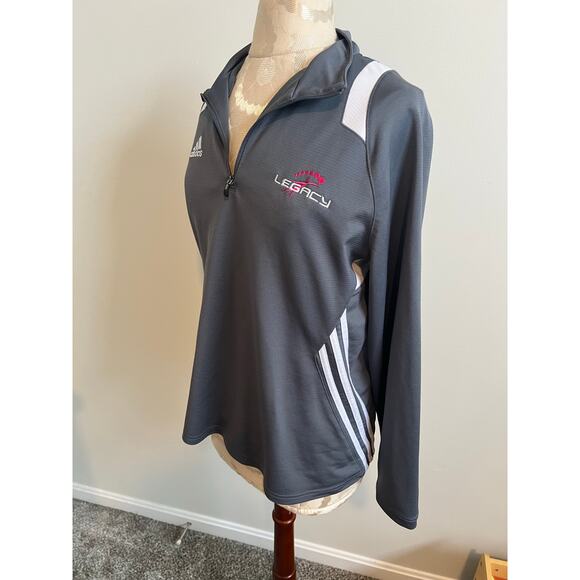 Adidas Athletic 1/4 Zip Pullover Jacket with Legacy Logo Large - Picture 6 of 8